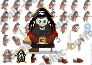 Pirate Video Game Character Graphic