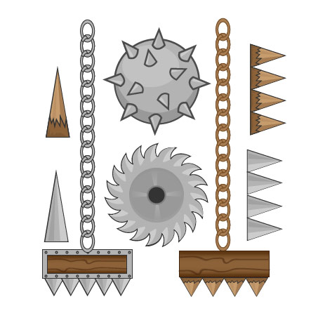 Free Spikes and Blades | Free 2D Game Assets | Free 2D Game Graphics