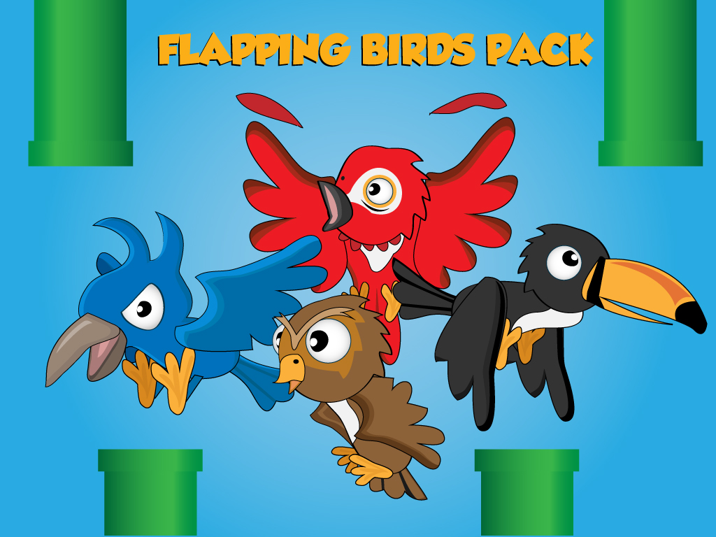 Animated Flapping Bird 2D Characters | Game Graphics for Indie Devs
