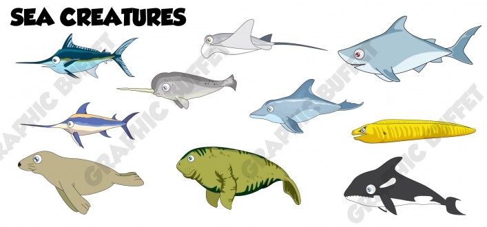 Sea-creatures-2D-Game-Assests